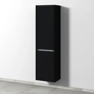 Sanipa Twiga Hochschrank mit LED-Beleuchtung und 2 Türen, Schwarz-Matt, SY11708 SY11708