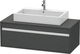 Duravit Ketho Konsolenwaschtischunterbau wandhängend Graphit Matt 1200x550x426 mm - KT669604949 KT669604949