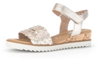 Gabor "GENUA", Sommerschuh, Sandale, Keilabsatz, mit Klettverschluss, Weite G