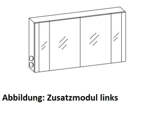 Artiqua LED-Spiegelschrank, Quarzgrau Hochglanz Touch, 071-SET-4-13-ZA-172 071-SET-4-13-ZA-172