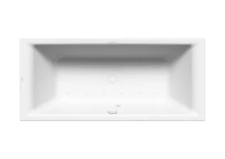 Kaldewei Badewanne PURO DUO Mod.664 SOUL, 1800 x 800, alpinweiß,Perl-Effekt,re,Sicht. chrom 266460533001