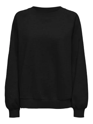 ONLY - ONLZENNA L/S OVERSIZE STONE CS SWT black - Gr. - XS