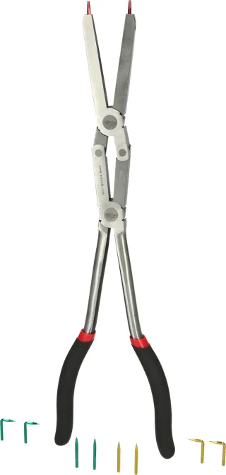 KS Tools Doppelgelenk-Sicherungszange für Innensicherungsringe mit auswechselbaren Spitzen - 500.7035