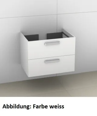 Artiqua 412 Waschtischunterschrank für Ventuno T0017 Weiß Hochglanz Select, 412-WU2L-I24-7160-125 412-WU2L-I24-7160-125