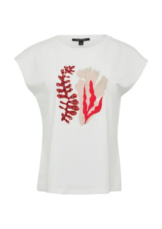 comma - T-Shirt weiß - Gr. - 36