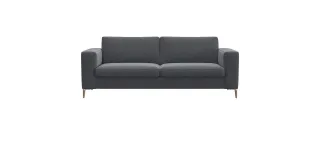 FLEXLUX 2,5-Sitzer "Fiore, super Sitzkomfort durch Kaltschaum," breite Armlehnen, Füße Alu+ Eiche
