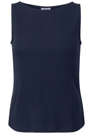 Cecil - Top mit Rippstruktur blau - Gr. - S