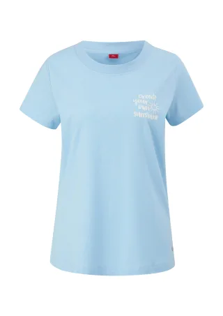s.Oliver - T-Shirt 1/2 Arm Blau - Gr. - 44/46