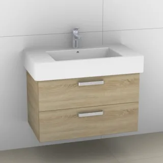 Artiqua 411 Waschtischunterschrank für Vero 032985 Castello Eiche quer NB, 411-WU2L-D06-7134-426 411-WU2L-D06-7134-426