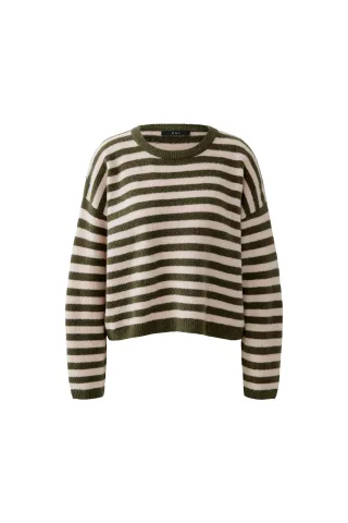 Oui - Pullover khaki rose - Gr. - 40