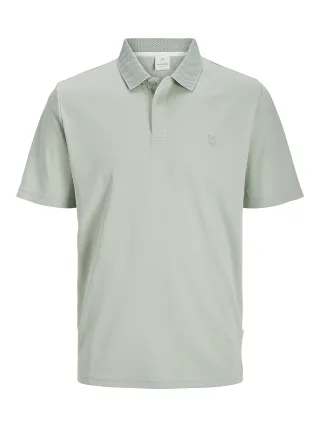 JACK&JONES - JPRCCRODNEY SS POLO NOOS aqua gray - Gr. - L