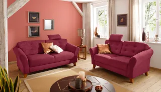 Home affaire 2-Sitzer "Trondheim" mit Federkern, Knopfheftung im Rücken