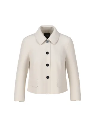 Marc Cain Additions - Kurze Jacke mit Kentkragen smoke - Gr. - 42
