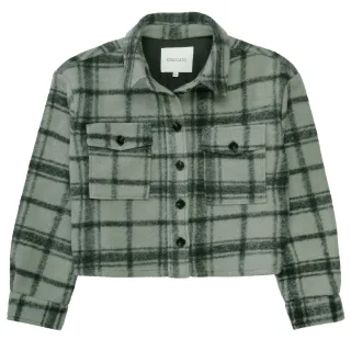 STACCATO - Md.-Overshirt pastel olive karo - Gr. - 140