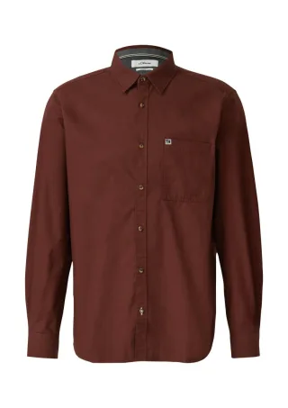 s.Oliver Red Label - Regular: Hemd mit Brusttasche und Label-Details rot - Gr. - XXL