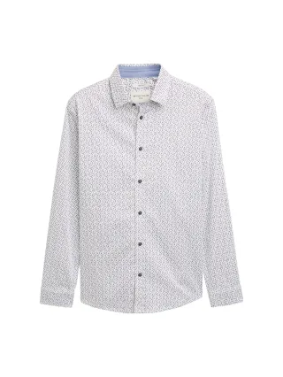 Tom Tailor - Fitted Hemd mit Muster white irregular design - Gr. - L