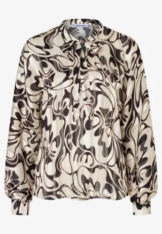 MORE & MORE - Printbluse schwarz - Gr. - 34