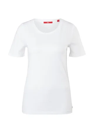 s.Oliver Red Label - Slim fit: Jerseyshirt weiß - Gr. - 48