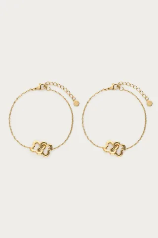 My Jewellery - Forever Connected Armbänder mit Kleeblatt-Set gold - Gr. - OS