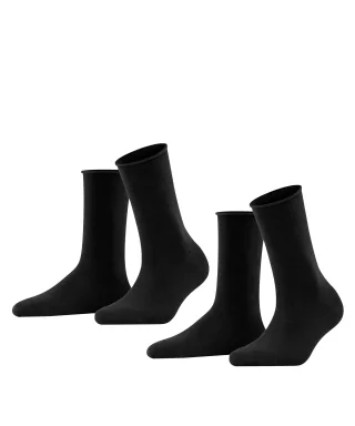 FALKE - FALKE Happy 2-Pack Damen black - Gr. - 40.5