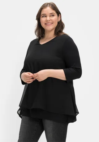 Sheego 3/4-Arm-Shirt "3/4-Arm-Shirt" 1 Stk.