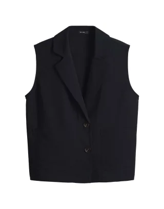 Opus - Regular Weste aus Viskosemix - Wilessa schwarz - Gr. - 34