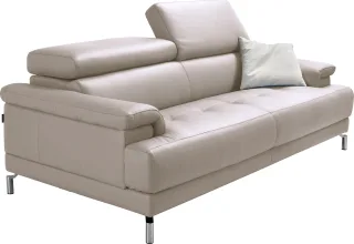 Egoitaliano 2,5-Sitzer "Soul, Design und Sitzkomfort auf hohem Niveau, tolle Details" inkl. Kopfteilverstellung für noch mehr Komfort, Designfuß