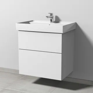 Sanipa 3way Waschtischunterbau zu Villeroy & Boch Collaro Waschtisch mit 2 Auszügen, Weiß-Soft SM83543