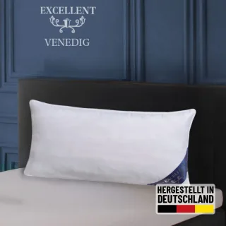 Excellent 3-Kammer-Kopfkissen "Venedig, Kissen 1-tlg. oder 2-tlg. hergestellt in Deutschland" Füllung: 90DaunenAussenkammer 1 Stk. tlg. Kopfkissen in 40x80 und 80x80, Hohenstein Institute ausgezeichnet