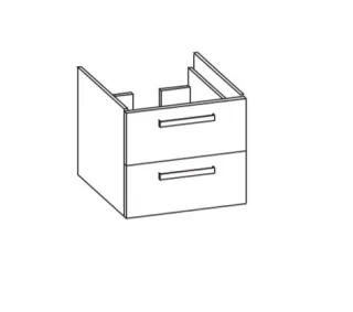 Artiqua 411 Waschtischunterschrank für Vero Air 235060 Oxid Dunkelgrau quer, 411-WU2L-D78-7184-723 411-WU2L-D78-7184-723