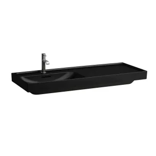 LAUFEN Waschtisch MEDA 460x1200x160 Ablage rechts 1 Hl. o.Ül. schwarz matt, H8171107161111 H8171107161111