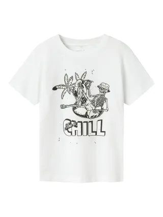 NAME IT - NKMZASUNO SS TOP SUN bright white - Gr. - 158/164