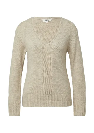 s.Oliver - Strickpullover beige - Gr. - 42
