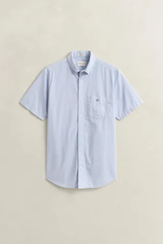 GANT - Classic Kurzarmhemd aus Popeline light blue - Gr. - XL