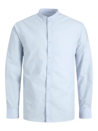 JACK&JONES - JJJOE SHIRT LS PLAIN MAO cashmere blue - Gr. - S
