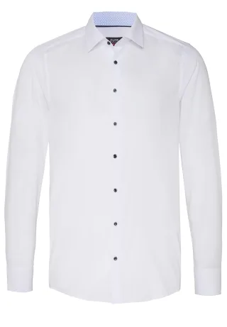 pure - PURE- City Hemd slim fit Langarm weiss - Gr. - XL