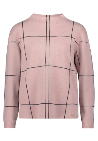 betty barclay - so cosy - - Strickpullover patch rosé/grey - Gr. - 44