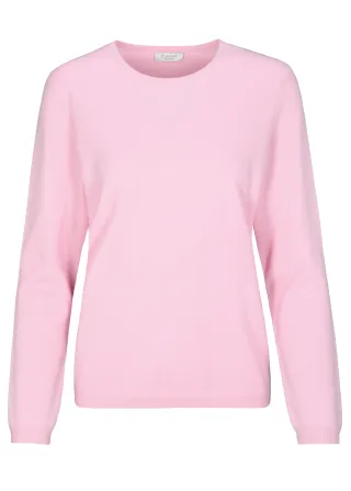 CLARINA - NOS Rdh.-Pullover, 1/1 Arm,uni 410 rose - Gr. - 42