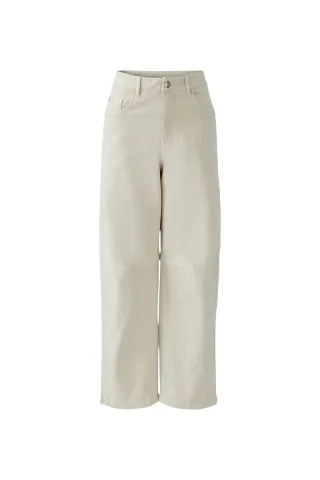 Oui - Jeans Barrel Fit offwhite - Gr. - 38
