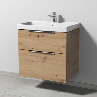 Sanipa 3way Waschtischunterbau zu Villeroy & Boch Avento Waschtisch mit 2 Auszügen, Eiche Natural-To UM62285