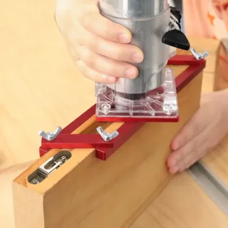 2 in 1 Invisible Fastener Slotting Bracket Woodworking Router Base Mortising Jig for Electric Wood Routers with 64-65mm