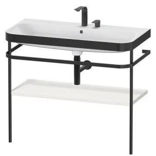 Duravit Happy D.2 Plus c-bonded Set mit Metallkonsole Nordic Weiß Seidenmatt 975x490x850 mm - HP4738 HP4738E3939