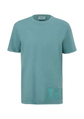 s.Oliver Red Label - T-Shirt mit Garment Dye blau - Gr. - S