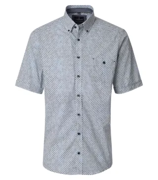 CASAMODA - Casual Fit: Kurzarm Freizeithemd blau - Gr. - XL