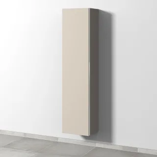 Sanipa 3way Hochschrank mit 1 Tür und Ganzkörperspiegel, Kaschmir-Matt BP1501U
