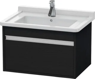 Duravit Ketho Waschtischunterbau wandhängend Eiche Schwarz Matt 800x455x410 mm - KT666401616 KT666401616