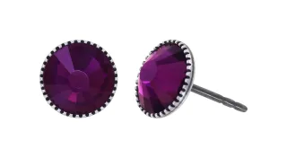 konplott - Ohrstecker - Black Jack lila