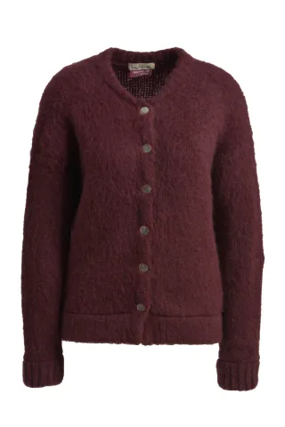 Smith&Soul - Hairy Knit Bomber bordeaux - Gr. - XL