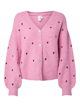 Y.A.S - YASFLEUR LS KNIT CARDIGAN S. NOOS Begonia Pink - Gr. - XL