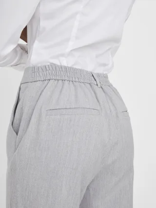VERO MODA - VMMAYA MW LOOSE SOLID PANT NOOS Light Grey Melange - Gr. - XL/32
